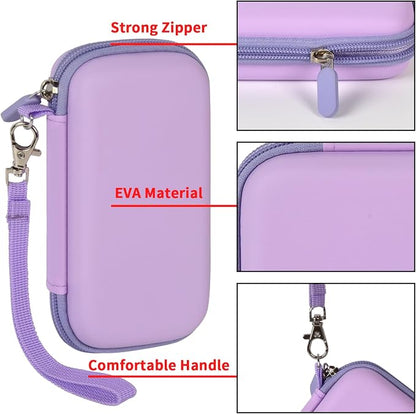 Case for Anker Magnetic Battery 10,000mAh Foldable Wireless Portable Charger, 633/622/621/321 5,000mAh Power Bank (MagGo) Holder, Storage for Baseus Power Delivery -Case Only (Purple, Medium)