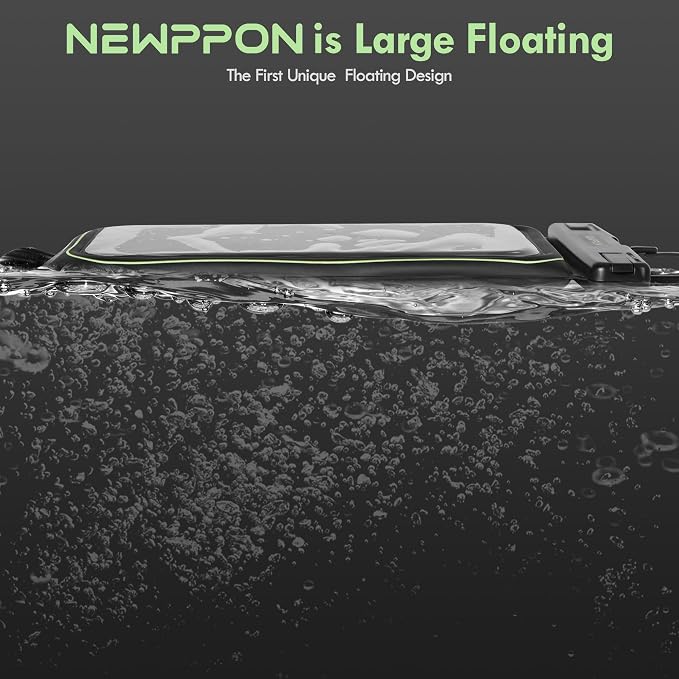 Floating Medium Waterproof Phone Pouch : 2 Pack Float Clear Cell Holder Protector with Lanyard - Universal Floatable Water Proof Dry Bag for iPhone Samsung Galaxy for Beach Swimming Pool