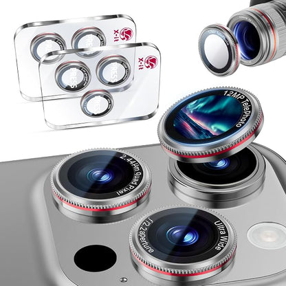 X-it 2-Pack Camera Lens Protector for iPhone 17/16/15/14 Pro Max&17/16/15/14 Pro, [Shatterproof & Impact Resistant] 9H High-Alumina Tempered Glass, Anti-Scratch, Dustproof, Strong Adsorption, Case Friendly, Ultra HD Clear