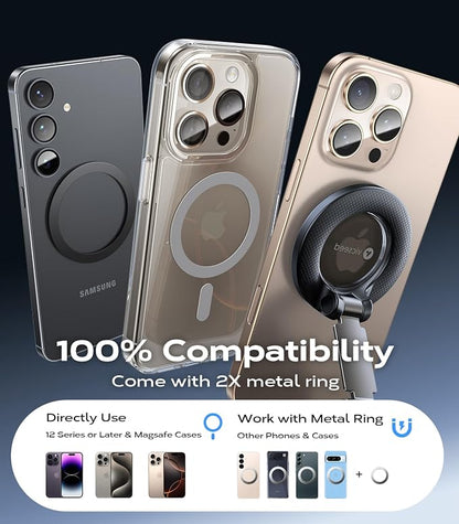 VICSEED 2026 Upgraded Car Phone Holder for Magsafe Car Mount [85 LBS Strongest Suction] Vacuum Magnetic Phone Holders for Your Car 360° Adjustable Car Phone Mount for iPhone 17 Pro Max 16 15 14 13 12