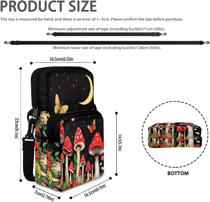 Men's Crossbody Bag, Small Cell Phone Wallet, Women's Shoulder Handbag, Travel Gym Bag