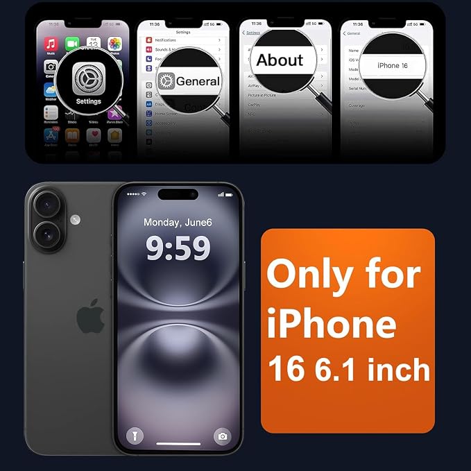 MOCCA Strong Magnetic for iPhone 16 Case, [Compatible with Magsafe][16FT Mil-Grade Drop Protection] Slim Thin Translucent Matte Protective Cover Case for iPhone 16 Phone Case 6.1", Deep Purple