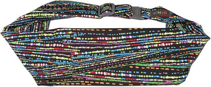 BANDI Plus Size Fanny Pack for Women - Travel-Ready Pocket Belt with Secure Hidden Money & Running Belt for Phone, Passport, Keys, & Medical Devices, Adjustable Fit, Comfortable (Confetti)
