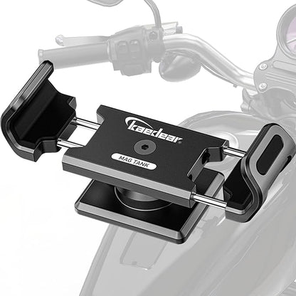 Kaedear Motorcycle Magnetic Phone Holder, Strong Neodymium Magnet, Aluminum, Stainless Steel Extension Arms, 360° Rotation, Scratch Protection, Mag Tank KDR-M35