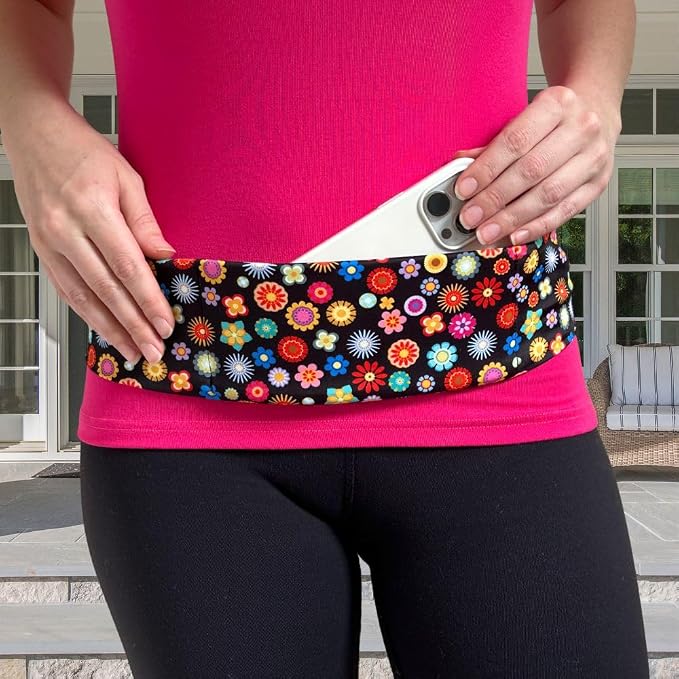 BANDI Running Belt for Women & Men – USA Made No-Bounce Adjustable Waist Pack & Secure Fanny Pack – Fits All Phones, Gels & Essentials – Zipper-Free, Medical Device Friendly