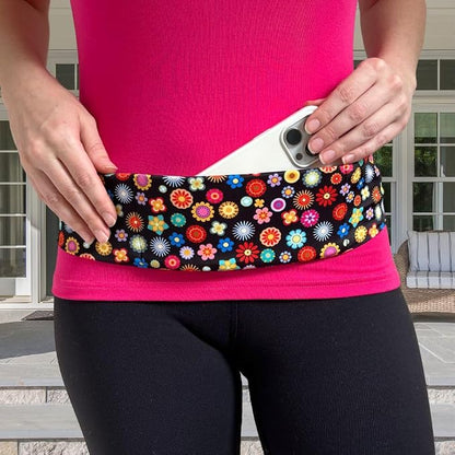 BANDI Running Belt for Women & Men – USA Made No-Bounce Adjustable Waist Pack & Secure Fanny Pack – Fits All Phones, Gels & Essentials – Zipper-Free, Medical Device Friendly