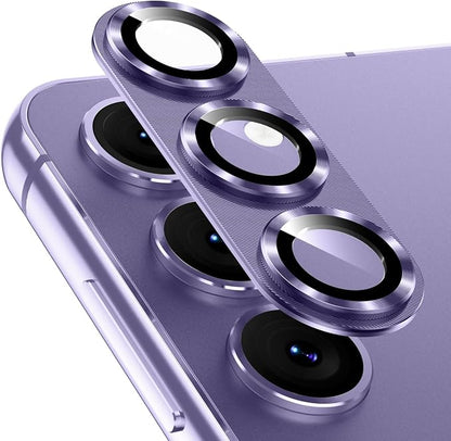 Korecase Camera Lens Protector for Samsung Galaxy S24 Plus Galaxy S24+Plus Metal Tempered Glass Camera Cover Film, Rear Lens Protector Case Friendly for Samsung S24 Plus,Purple