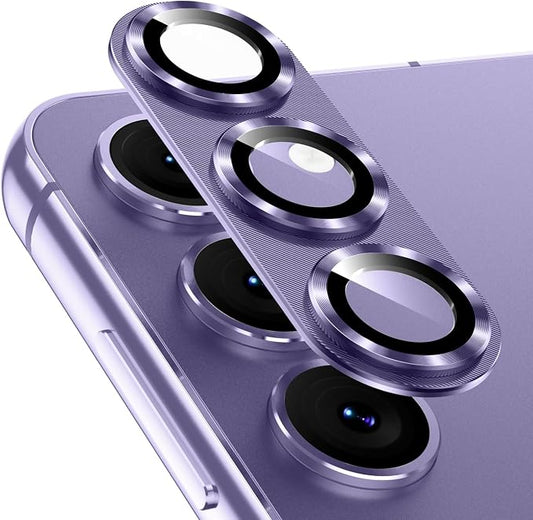 Korecase Camera Lens Protector for Samsung Galaxy S24 Plus Galaxy S24+Plus Metal Tempered Glass Camera Cover Film, Rear Lens Protector Case Friendly for Samsung S24 Plus,Purple