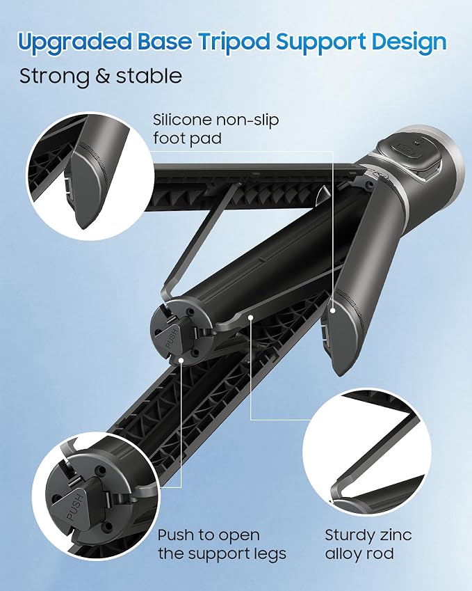 67" Selfie Stick Tripod, All in One Phone Tripod with Wireless Remote, Extendable Compact Tripods Portable Travel Stand for iPhone Android Selfie/Video Recording/Live Stream/Vlog
