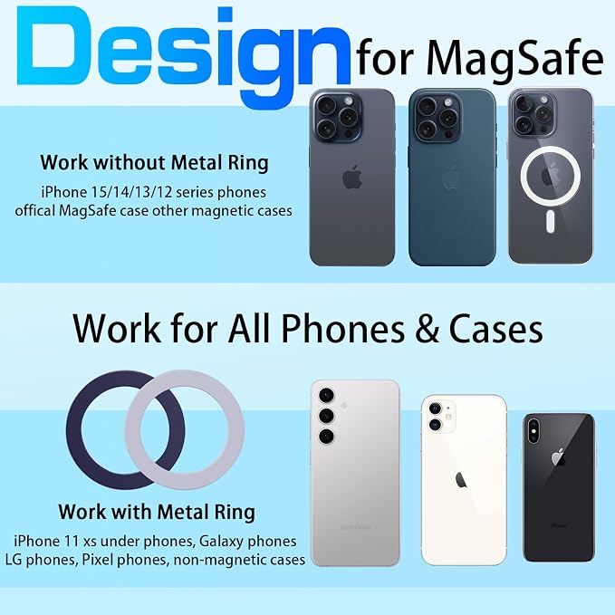Mag safe Car Mount, Phone Holders for Your Car, [Strongest Magnets][Unlimited Angles]Magnetic Car Phone Holder Vent, Car Accessories for iPhone 16 15 Pro Plus Max 14 13 12 Mini Mag Safe Case Phones