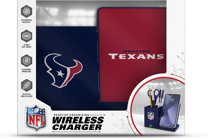SOAR NFL Unisex Wireless Charging Stand and Desktop Organizer