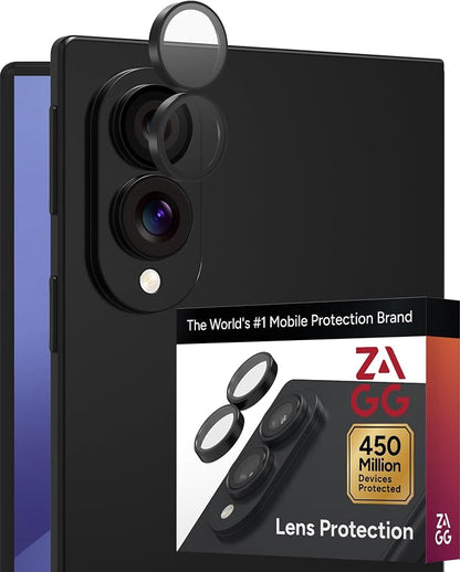 ZAGG Glass Elite Samsung Galaxy Z Fold8 Camera Lens Protector | Anti-Reflective, 5X Stronger Impact & Scratch Resistant Aluminosilicate Glass - Easy Installation, Smudge-Free Surface