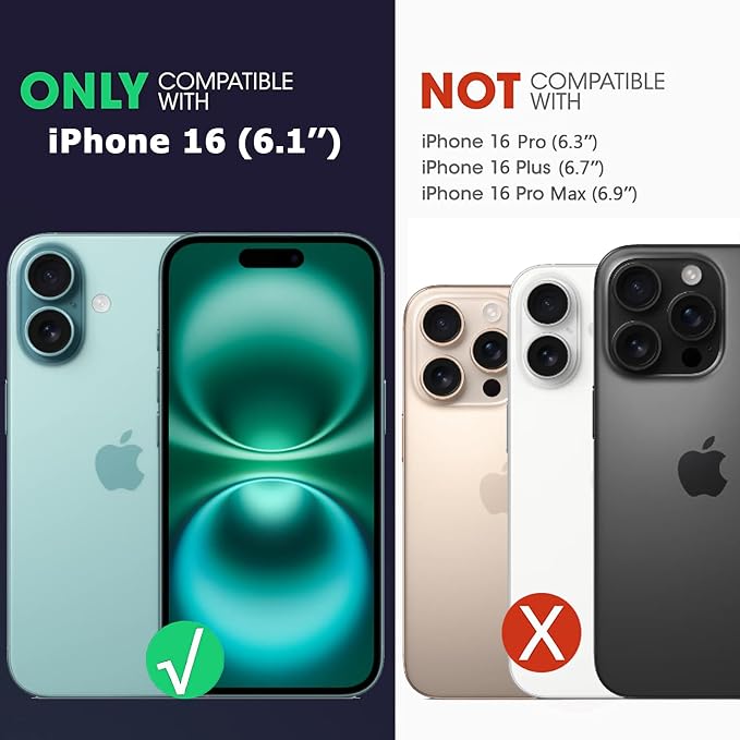 Battery Case for iPhone 16,Upgraded 10000mAh High Capacity Rechargeable Portable Protective Extended Charger Case Wireless Charging Compatible with iPhone 16 (6.1 inch) Charging Case & Carplay (Black)