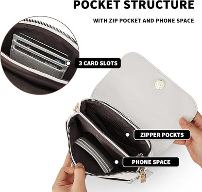 CHOLISS Small Crossbody Bags for Women, Vegan Leather Cell Phone Purse, Mini Travel Purse with Adjustable Strap Womens Gifts