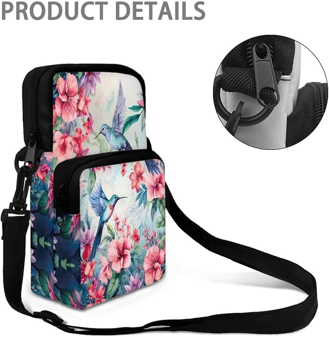 Men's Crossbody Bag, Small Cell Phone Wallet, Women's Shoulder Handbag, Travel Gym Bag