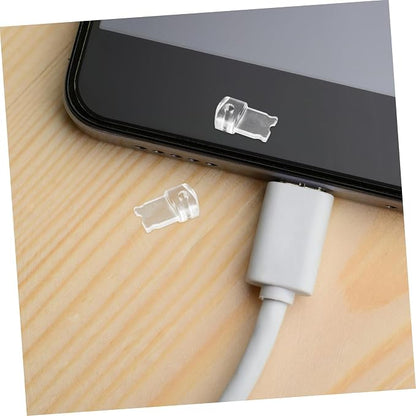 Housoutil 30pcs Transparent Charging Port Plugs Dustproof Protective Sleeves for Accessories Simple Installation Lightweight Convenient Essential for Preventing Debris