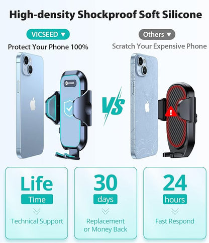 VICSEED [No.1 Powerful Suction] [Rally Racing-Grade Stability] Phone Holders for Your Car 2026 Upgraded Car Phone Holder Mount Truck Stand for Dashboard Windshield Vent for iPhone Samsung All Phones