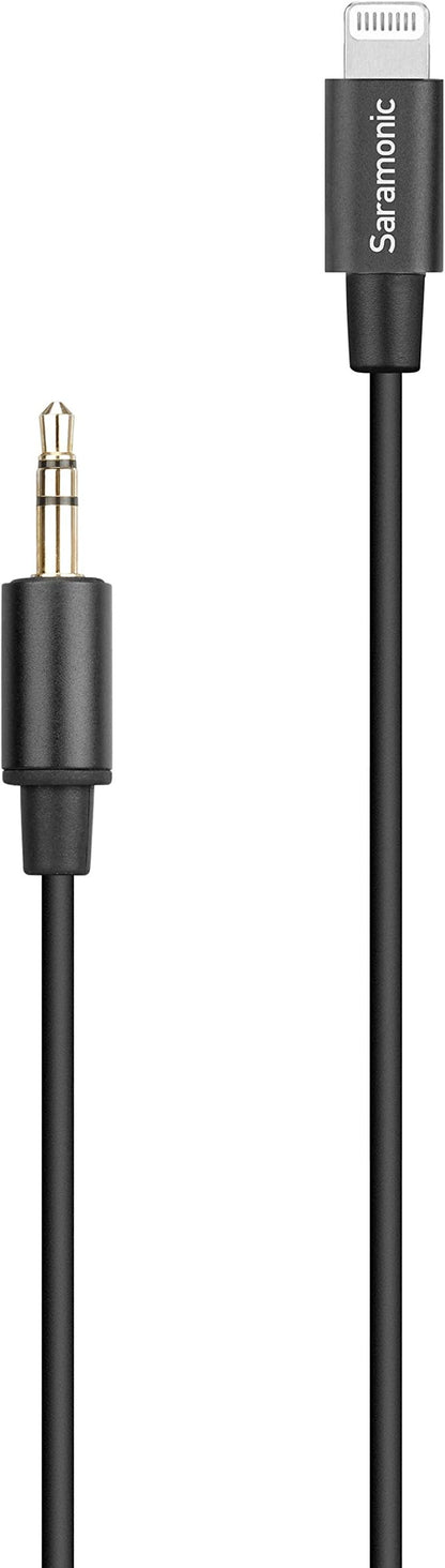 Saramonic LavMicro U1A | Lavalier Microphone with Lightning for Apple iPhone, or iPad with a Built-in 6.6-Foot (2m) Cable for Vlogging, Interviews, YouTube, TikTok, Live Streaming