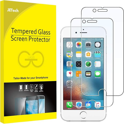 JETech Screen Protector for iPhone 6s/6, 2-Pack | HD Clear, Tempered Glass Film, Anti-Scratch Glass