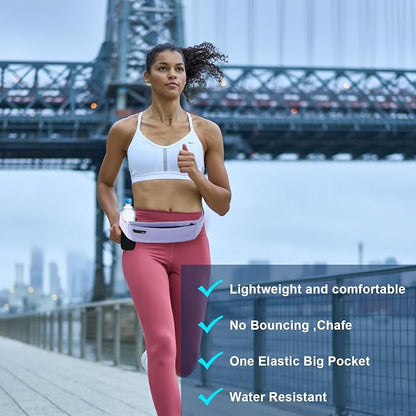 Running Hydration Belt with Water Bottle Holder, Phone Storage (Blue)