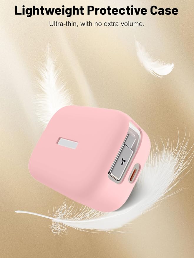 Silicone Protective Case for TORRAS FlexLine 67W Charger, Full-Body Protective Cover with Precise Cutouts, Shockproof Dustproof Charging Block Protector Sleeve & Scratch-Resistant Sleeve (Pink)