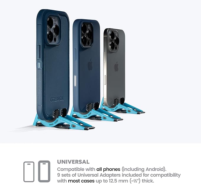 GEOMETRICAL Pocket Tripod PROv2 - Card-Size Stand, for iPhone, Alien Blue Universal Kit