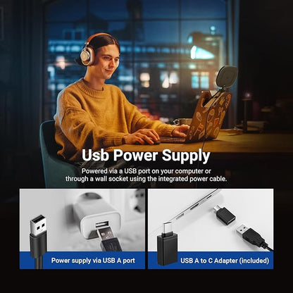 NEEWER Basics 5" 10W Monitor Light for Video Conference, Bi Color Edge Lit USB LED Panel with Stand, CRI95 Lamp Lighting for Laptop Computer Webcam Zoom Call Desk Streaming Recording, NL10