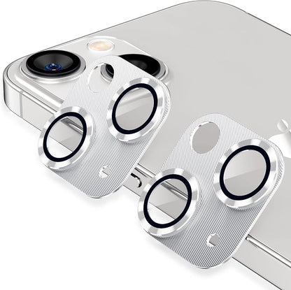 Korecase [2 Pack for iPhone 13 / iPhone 13 Mini Camera Lens Protector Tempered Glass Camera Cover, 9H Hardness Aluminum Metal Lens Film, Bubble Free,Strong Stickiness -Starlight