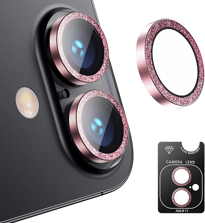 AFARER Camera Lens Protector for iPhone 17/16/16Plus,[Does not Affect Night Shots][Strong Adsorption][Not Easy to Break] 9H Ultra-tough HD Individual Tempered Glass, Anti-Scratch,Case Friendly