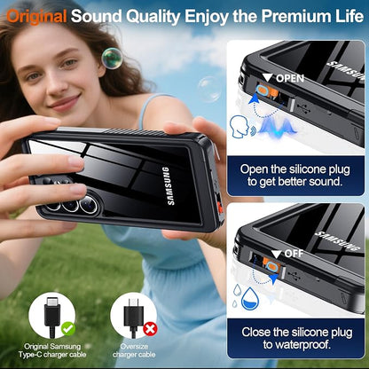 MOZOTER for Samsung Galaxy S26 Ultra Case Waterproof,[IPX8 Underwater Case][Full Body Shockproof & Military Dropproof]Built-in Screen Protector Clear Sound Quality for Samsung S26 Ultra 6.9 inch-Black