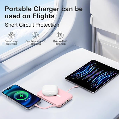 for Magsafe Power Bank, 10000mAh Magnetic Power Bank with USB-C Cable and PD 20W USB C Fast Charging LED Display, Wireless Portable Charger for iPhone 17/16/15/14/13/12/Pro/Pro Max