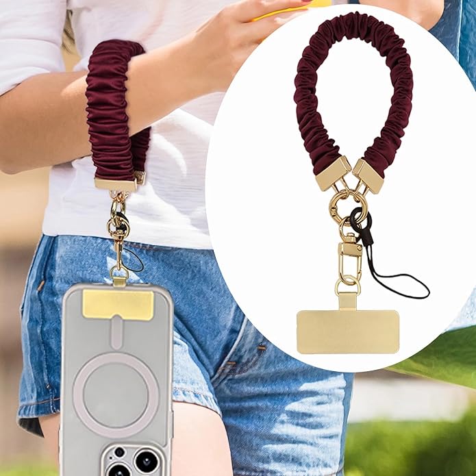 Long Pond Secure Adjustable Cell Phone Wrist Strap, Elastic Band for iPhone 16 Pro Max&Most Cellphones | Workout & Travel