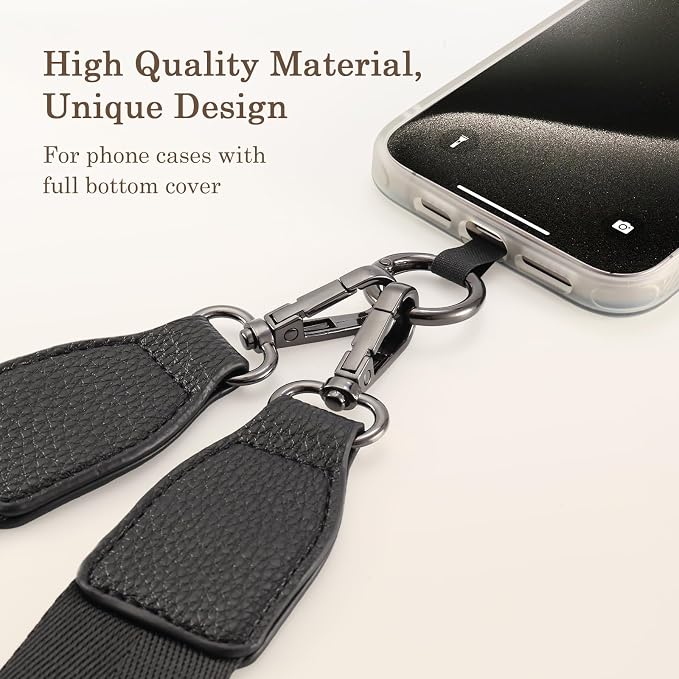 Diaclara Clip and Go Phone Strap with Zipper Pouch- Portable Stylish Crossbody Adjustable Lanyard with Wallet for All Phones, Green