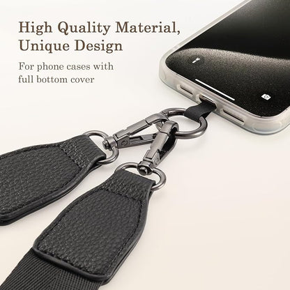 Diaclara Clip and Go Phone Strap with Zipper Pouch- Portable Stylish Crossbody Adjustable Lanyard with Wallet for All Phones, Green