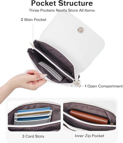 CHOLISS Small Crossbody Bags for Women, Vegan Leather Cell Phone Purse, Mini Travel Purse with Adjustable Strap Womens Gifts