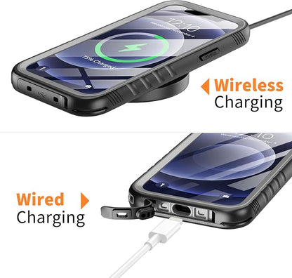 Cozycase Compatible with iPhone 12 Pro Max Case Waterproof, Built-in Screen Protector, Full Body Protective Cover, Shockproof Waterproof Case for iPhone 12 Pro Max 6.7 inch 2020 (Black)