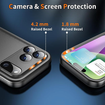 Cozycase TOP Military Protective IP68 Waterproof Case for iPhone 17 Pro Heavy Duty 360 Shockproof Full Body with Screen Camera Protector Double Dustproof Hard Tough 17Pro Front Back Cover