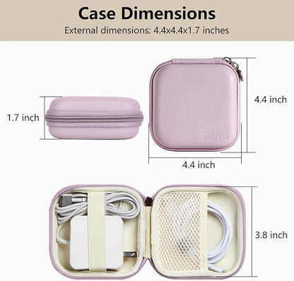 Charger Case for Macbook, Portable Tech Electronic Organizer Bag, Small Travel Storage Pouch for Laptop Accessories, MacBook Power Adapter, Charging Cords, USB Drives, Power Bank (Purple, M)
