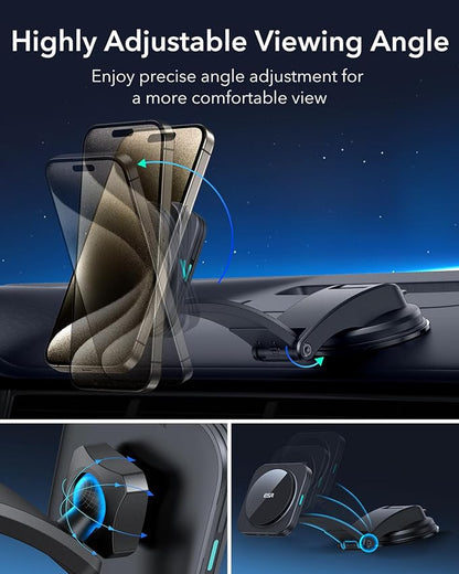 ESR for MagSafe Car Mount Charger, Dashboard Magnetic Wireless Car Charger Mount, Compatible with MagSafe Car Charger, for iPhone 17e/17/16/15/14/13/12, Galaxy S26/S25, Fast Charging, Car Accessories