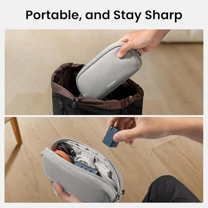 tomtoc Electronics Organizer Travel Case, Water Resistant Travel Bag Cable Organizer for Essentials, Tech Pouch Accessories Carry Storage for Cord, Phone, Cables, Airpods, USB Flash Drive, Daily Items | Water Resistant Tech Pouch Accessories Travel Bag...