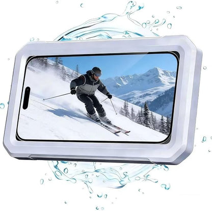 Shower Phone Holder Waterproof,Anti-Fog High Sensitivity Universal Cover Mount Stand for Bathroom Wall Mirror Bathtub Kitchen, Gift for Men Women (White)