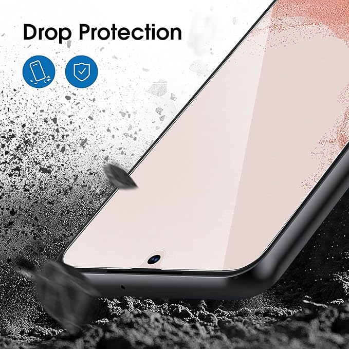amFilm OneTouch Screen Protector for Samsung Galaxy S22 Plus 6.6 inch, Samsung Galaxy S22 + 6.6 inch, 9H Hardness with Camera Lens Protector, Bubble Free, Tempered Glass, 2 Pack