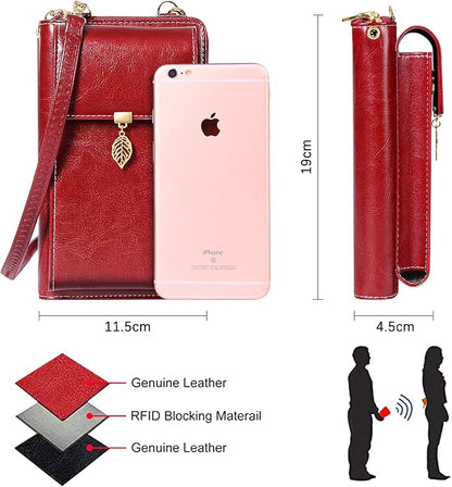 HUANLANG Small Crossbody Phone Bags for Women Leather Cell Phone Purse Wallet | Small, Cell Phone