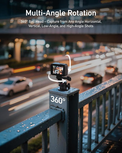 TELESIN Magnetic Mount Magnet Metal Mounts for Action Camera, 360° Quick Car Holder Attachment for DJI Action 6 5 Pro OSMO 360 Nano Pocket 3 GoPro Max Hero 13 12 11 10 Insta360 X5 Mounting Accessory