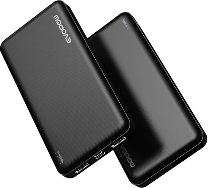 2 Pack Portable Charger, Slimmer 10000mAh Power Bank, USB C in&Out Fast Charging Battery Pack, Portable Power Bank for iPhone 16 15 14 13 12 Tablet Samsung S23 S22 Pixel and Heated Vest (Black)