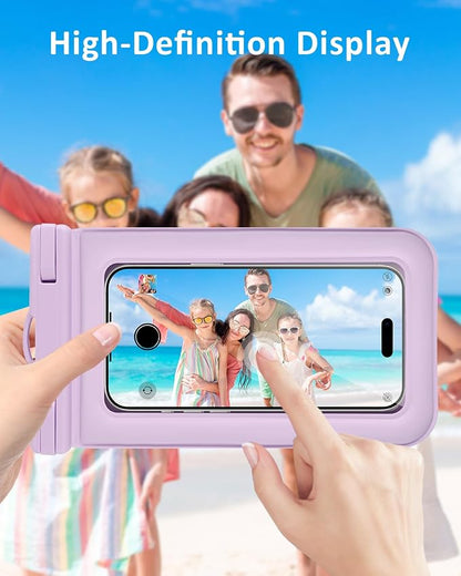 Floating Waterproof Phone Pouch 2 Pack, IP68 Waterproof Phone Case, Up to 8.3" Dry Bag for iPhone 17 16 15 14 Pro Max Samsung S25 Ultra S24 S23, Kayak/Beach/Cruise Travel Essentials Pink
