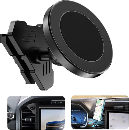 CNC Magnetic Truck Air Vent Phone Holder, Metal Phone Mount Cradles for F150, Compatible with Ford F150 2021-2026 & Super Duty F250 F350 F450 2021-2025 and Most Cellphones