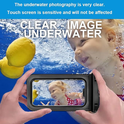 wyyw 5 pcs Universal Waterproof Phone Pouch, Cellphone Dry Bag IPX8 Underwater Waterproof Case Compatible with iPhone 12/11 Pro Max/Pro/8 Plus, Galaxy S21/S20/S10/Note 20/10/9, Plus Phones up to 6.8"