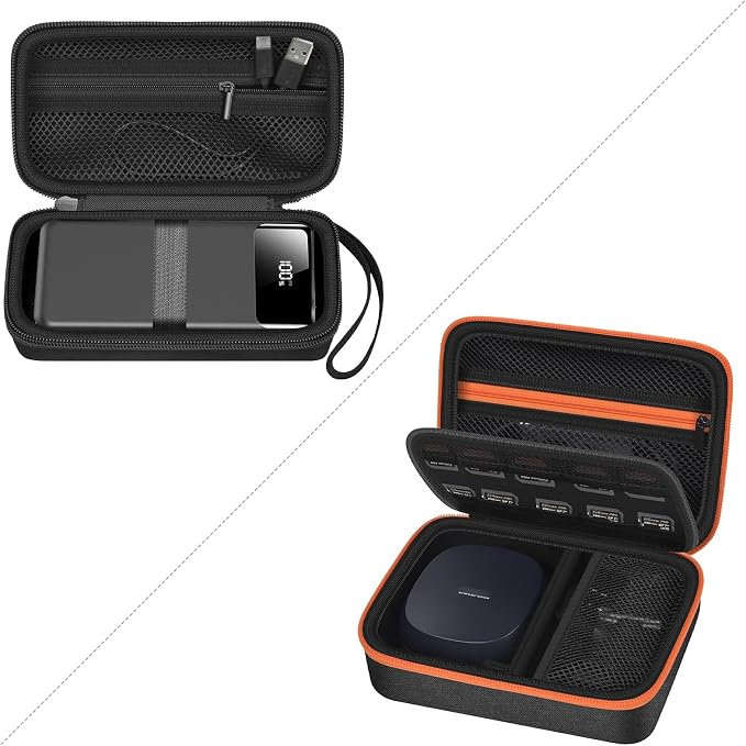 Portable Bank Charger Case for OHOVIV for SABANI for Charmast for VRURC for YILANS for CFIAI for LOVELEDI for RGVOTA for Miday for RONEGN for POIYTL for IAPOS Fast Charging Battery(Black)(2Packs)