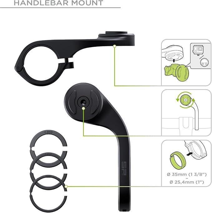 SP CONNECT Road Bike Bundle | SPC+ | Compatible with Samsung S22+ | Bike Phone Mount | Bicycle Accessories and Bike Phone Holder | Cell Phone Holder Black